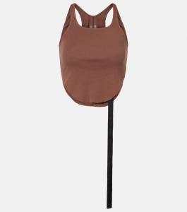 Укороченный топ из хлопкового джерси Rick Owens, Terra