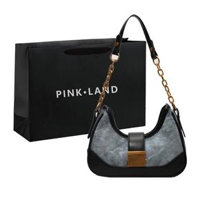 Сумка через плечо с цепочкой PINK·LAND, матовый кофе