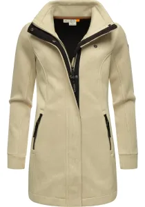 Толстовка в стиле Ragwear "Letrice Bonded", элегантная куртка на молнии с высоким воротником тонкой вязки, цвет Ecru