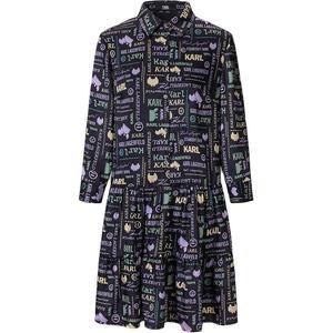 KARL LAGERFELD / Karl Lagerfeld Jeans Длинное платье с длинными рукавами KARL LAGERFELD черное