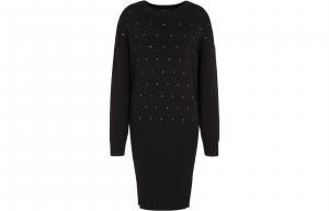 ARMANI EXCHANGE Женское черное платье с длинными рукавами