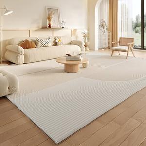 Budis Ковер 240х400 см для гостиной в кремовом стиле, waterproof, non-slip, thickened, soundproof, washable