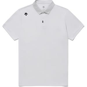 Мужские рубашки поло с воротником умеренного размера Descente, серый lgry