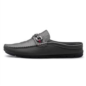 Dunnu Мужские синие тапочки с закрытым носком и износостойкой резиновой подошвой, цвет Blue