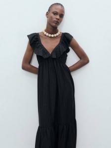 Платье Ramona с воротником-жабо Mango, Black