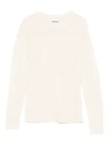 Ажурный свитер Leonette с фигурным краем Marant Étoile, нейтральный