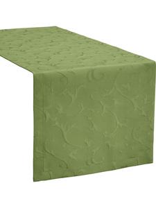 Erwin Müller Жаккардовая скатерть-дорожка из смесовой хлопковой ткани, цвет Дюссельдорф, зеленого цвета