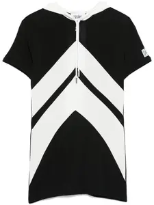 Футболка с капюшоном и узором шеврон Jean Paul Gaultier, черный