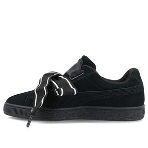 Кроссовки suede heart satin new authentic black Puma, черный