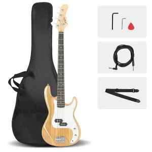 Электрогитара бас-гитара Glarry GP с 4 струнами, раздельный сингл-кординальный звукосниматель - цвет бурый