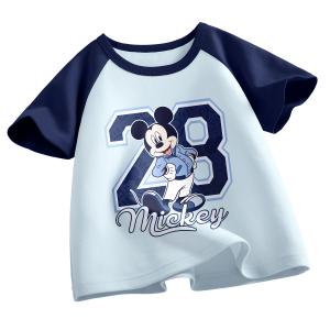 Футболка детская Crew Neck тонкая Disney, di 28 qi qing синий