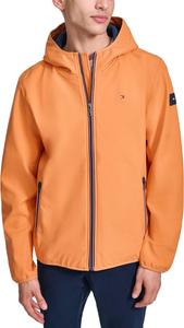Мужская легкая водонепроницаемая дышащая куртка софтшелл с капюшоном от Tommy Hilfiger, Orange