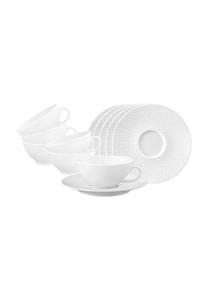Белые чайные чашки с блюдцами Life Fashion 140 мл набор 6 шт Life Seltmann Weiden