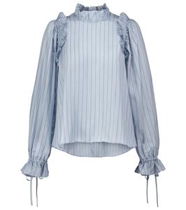 Полосатая блузка с оборками Noir Kei Ninomiya, синий