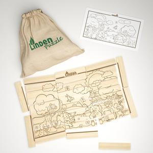Деревянный пазл из липы Lindenwood