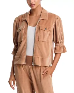 Велюровая куртка с изображением остролиста Cinq À Sept, коричневый