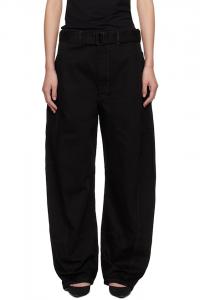 Джинсы с перекрученным поясом Lemaire, черный