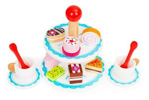 Деревянная подставка для тортов, кондитерских изделий, экоигрушки, чайный сервиз Ecotoys