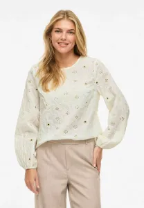 Блузка mit langen ärmeln vitina rundhals Vila, Cloud Dancer