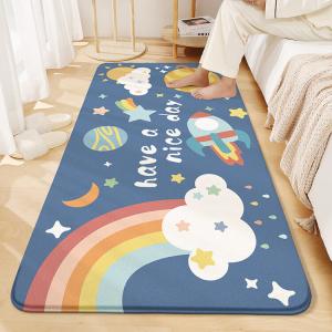 Dajiang Ковер 60х160 см для спальни/детской с дизайном звездного неба, плюшевый
