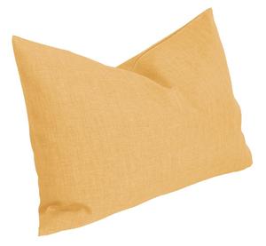 Чехол на подушку 30х50 см, желтый с структурой льна, чехол для декоративных подушек Haus und Deko