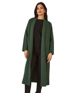 Женский вязаный кардиган макси Yumi, Green