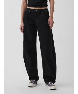 (W) Джинсы с низкой посадкой и бочкообразным кроем