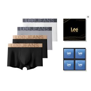 Мужские трусы-боксеры Lee, Box 4 Pack (черный+черный+серый+белый)