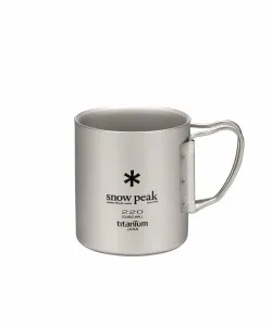 Титановая двойная кружка 220 мл со складной ручкой