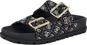 GUESS womens Fasten, Dark Bluedenim/White Logo 400