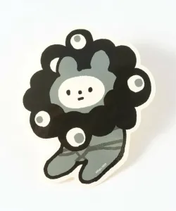 Монохромная наклейка Кикко-тян Мякумяку (Нарикири)