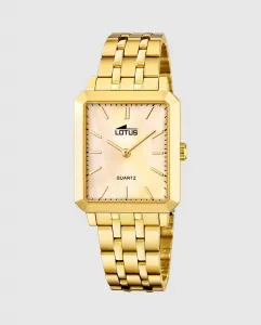 Женские часы 18982/2 Square Series из золотой стали LOTUS, золотой