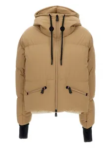 Пуховик с капюшоном и кулиской Moncler Grenoble, нейтральный