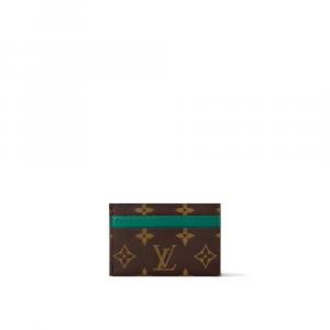 Двойной держатель для карт Louis Vuitton, зеленый