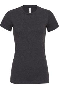 Футболка с короткими рукавами из джерси Bella + Canvas для женщин и женщин, темно-серый