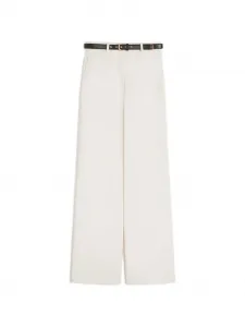 Брюки с поясом Max Mara, бежевый