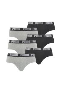 Боксеры Puma Boxershorts PUMA BASIC BRIEF 6P, цвет 691 - dark grey melange / black