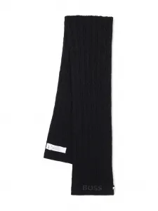 Шарф фактурной вязки BOSS Kidswear, черный