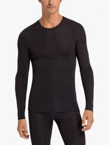 Топ с длинными рукавами и круглым вырезом из смеси шерсти и шелка Hanro, Anthracite