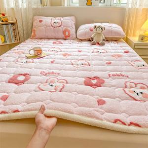 Yalu Матрас 90x200 см из плюша A класса, комплект из 2 предметов (матрас и наволочка), цвет Романтичный кролик