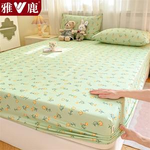 Yalu Простыня на резинке 120х200 см из хлопка, цвет Morning-Green, дышащая