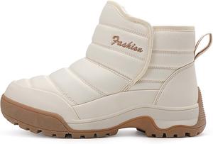 Зимние спортивные сапоги с плюшевой подкладкой, повседневные хлопковые сапоги, удобная обувь для прогулок Generic, Beige