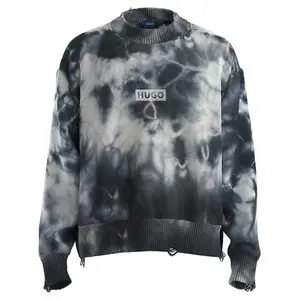 HUGO Sestroy 10276155 СИНИЙ свитер, серый