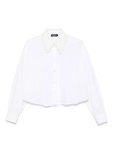 Рубашка Fabiana Filippi с декорированным воротником, белый