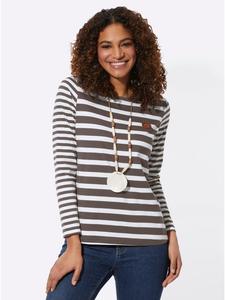 Рубашка темно-серого цвета в белую полоску WITT WEIDEN