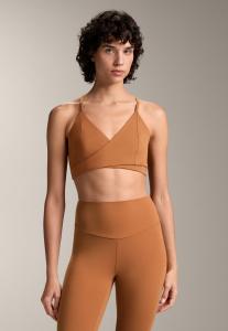 Бюстгальтер OYSHO MEDIUM-SUPPORT COMFORTLUX CROSSOVER WITH CUPS, Mottled Bordeaux