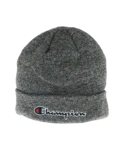Вязаная шапка серого меланжевого цвета Champion, серый