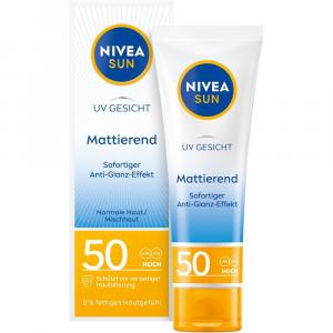 Солнцезащитный крем nivea sun uv gesicht mattierend lsf 50 Nivea, объем 50 мл