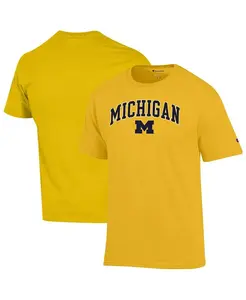 Мужская футболка Maize Michigan Wolverines с арочным логотипом Champion