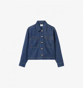 Джинсовая куртка свободного кроя с классическим воротником Claudie Pierlot, синий